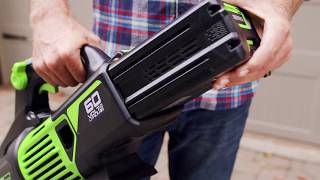 Greenworks Pro 60Volt Max Lithium Ion Brushless Cordless Electric Leaf Blower [upl. by Ydnarb]