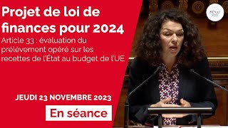 Budget 2024  participation au budget de lUE [upl. by Childers]