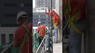 Installation of Unitized Curtain Wall Panel [upl. by Auhsot880]