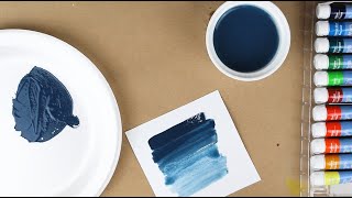 Making Watercolor  Dusty Blue Colour Paint with Artists Loft Paint [upl. by Beatrix]