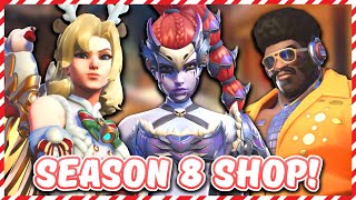 ALL SEASON 8 SHOP SKINS amp ITEMS IN OVERWATCH 2 [upl. by Vassell]