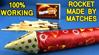 How to Make Diwali Firecrackers Rocket at Home with Matchstick  SCIENCE EXPERIMENT SCIENCE PROJECT [upl. by Etnuad]