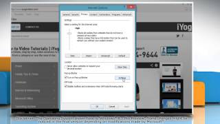 How to Manage Popup Blocker Settings in Internet Explorer® 11 on Windows® 81 [upl. by Aiuqat972]