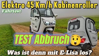 Elektro 45 Kmh Dreirad ‼️Probefahrt ABBRUCH‼️Was ist mit dem Teil los [upl. by Bobker]