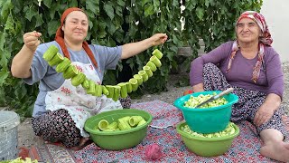 KIŞLIK DOLMALIK KABAK NASIL KURUTULUR❗️KÖYDE KIŞA HAZIRLIK 😍 [upl. by Aluin268]