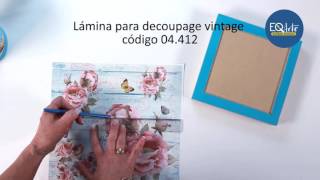 Como preparar vidrio liquido sobre decoupage con laminas [upl. by Aernda]