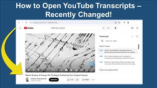 How to See YouTube Transcripts  New Location [upl. by Rheims716]