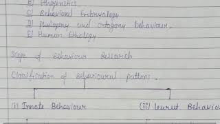 notes in HindiEthology as a branch of biologyEthologyAnimal behaviorMsc 4th semester [upl. by Aiasi74]