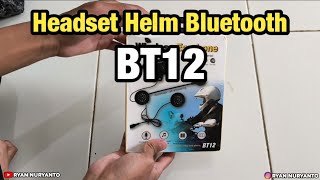 Pasang Headset Bluetooth Helm BT12 Di Helm Half Face KYT Galaxy Flat R  Beat Deluxe [upl. by Ahsenal]