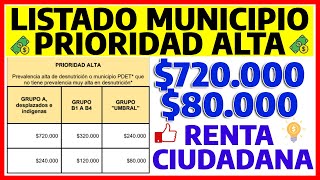 Atención Renta Ciudadana 720000  80000 Listados Municipios Prioridad Alta  FEA Fase IV [upl. by Tedman]