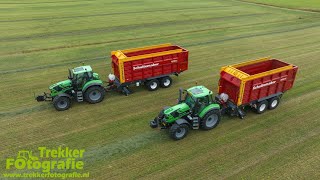 Veldkamp  Gras inkuilen  Deutz Fahr  Schuitemaker  Picking Up Grass  Gras Silieren [upl. by Angrist]