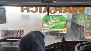 High speed Waraich Express bus from Karachi to Sahiwal what law allows driving like this [upl. by Aissert]