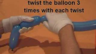 Balloon Twisting instructions  lock twist [upl. by Liauqram]