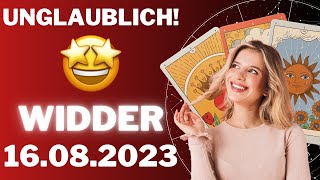 Widder ♈️ ⭐️ EINE EINMALIGE MÖGLICHKEIT ERWARTET DICH 🤩 Horoskop  16August 2023 widder tarot [upl. by Airotnahs]