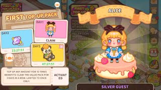 RESORTOPIA HACK HOW TO GET SILVER GUEST ALICE IN FIRST TOPUP  Cara dapat tamu Alice Resortopia [upl. by Nica]