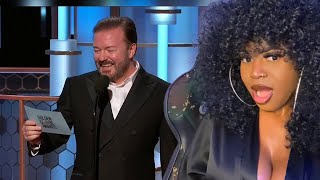 FIRST TIME REACTING TO  RICKY GERVAIS quotBRUTALLY CALLS OUT EVERYONE AT THE GOLDEN GLOBESquot REACTION [upl. by Kalagher528]