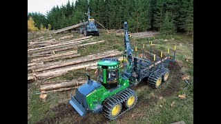 🌲4K Elephant amp 1510G • Ponsse amp John Deere • Perfect Forwarder Team • KluteLente • DroneScenes🌲 [upl. by Sherill]