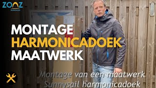 Montage maatwerk harmonicadoek [upl. by Ettevahs]