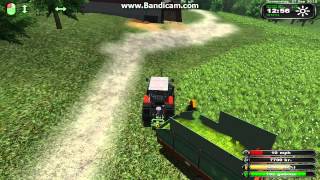 farming simulator single chopper serigstad underhaug wagon and MF3080 [upl. by Auqinet]