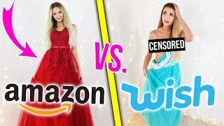 PRINZESSINNEN KLEIDER IN LIVE Anprobe 😱 Wish vs Amazon  XLAETA [upl. by Milli]