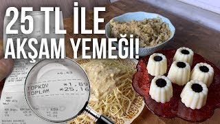 25 TL YE AKŞAM YEMEĞİ HAZIRLANIR MI  KAPUSKA MAKARNA SÜTLÜ İRMİK TATLISI [upl. by Dulciana]