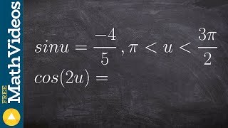 PreCalculus  Evaluating the Double Angle for Cosine Using a Triangle [upl. by Xed943]