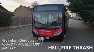 Hedingham Omnibuses  Route D1  ADL E200 MPD  SN10 CCY [upl. by Eibba]