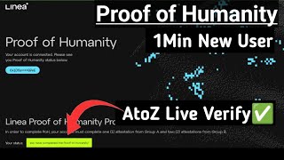 Linea PoH Proof of Humanity  For New Wallet Instant Complete✅Live Video [upl. by Aihsein]