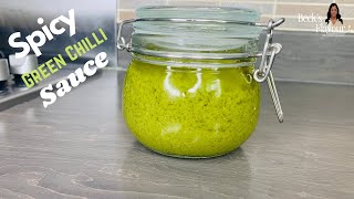 Spicy Green Chilli Sauce  Easy recipe [upl. by Maddi]