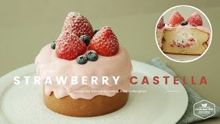 딸기 생크림 카스테라 케이크 만들기  Strawberry Cream Castella Cake Recipe  イチゴ生クリームカステラ Cookingtree쿠킹트리 [upl. by Debora497]