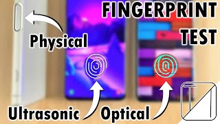 Slow Motion Physical vs Optical vs Ultrasonic Fingerprint Sensor Speed and Reliability Test [upl. by Odine466]