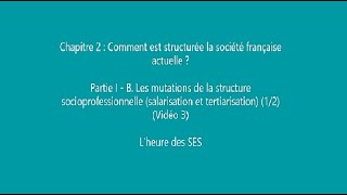 Chapitre 2  I  B Les mutations de lemploi  salarisation et tertiarisation 12 vidéo 3 [upl. by Coralyn]