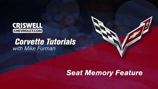 How to Set Memory Seats in a Brand New C7 Corvette [upl. by Eal]