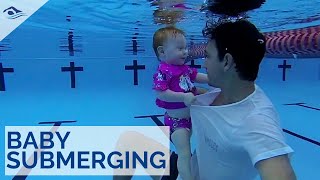 Swimming Baby Neve Submerging With Dad [upl. by Antin]