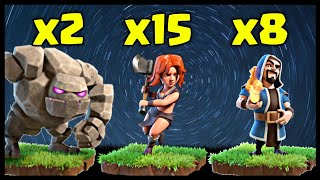 Th8 GoValk Golem  Valkyrie War Attack Strategy  Clash of Clans [upl. by Novj]