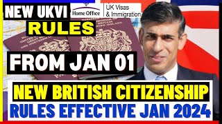 British Citizenship New Rules From December 31st 2023 UK Citizenship New Rules British Nationality [upl. by Eirolam698]