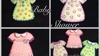 VESTIDITO CON MANGAS PARA BABY SHOWER [upl. by Mehcanem348]