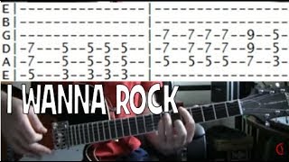 Twisted Sister I Wanna Rock Guitar Tab amp Chords Lesson [upl. by Dede]