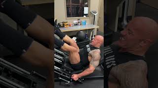 The Rocks Uncut Leg Day Workout   WrestleMania Training Camp [upl. by Nylasoj]