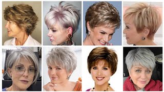 Best Short Hairstyles For Women Over 50 With fine Hair That Will Beat Your Age [upl. by Samp225]