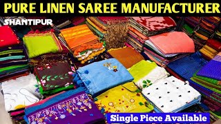 Pure Linen  Mercerised Cotton  Mul Cotton With Hand Paint  Khadi Cotton Saree Manufacturer [upl. by Evania]