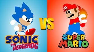 MARIO VS SONIC Animation [upl. by Atinor]