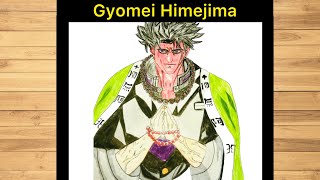 how to draw gyomei  anime drawing demon slayer  como dibujar demon slayer pcartchannel [upl. by Eruza]