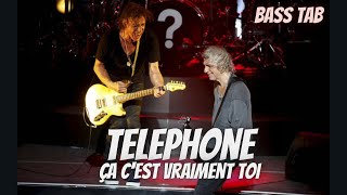 Telephone  Ca Cest Vraiment Toi BASS TAB PLAY ALONG [upl. by Cardon]