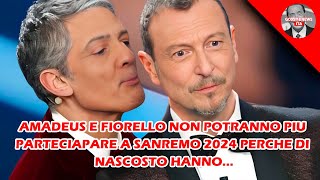 AMADEUS E FIORELLO ALLONTANATI DA SANREMO 2024 SONO STATI TROVATI MENTRE [upl. by Ardis]