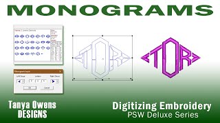 How to Create Embroidery Monograms amp Knockdown Stitches with PSW Deluxe Lettering 401 [upl. by Una]