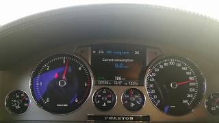 VW PHAETON 30 TDI 200 kmh fuel consumption  Autobahn Germany [upl. by Loriner]