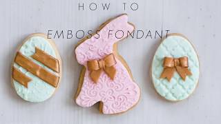 How to Emboss Fondant Sugar Cookies [upl. by Noskcire816]