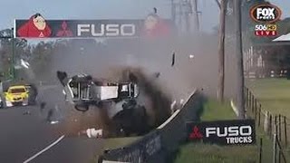 HORROR Crash Damian Flack Bathurst 2015 Aussie Racing Cars HD [upl. by Egief299]