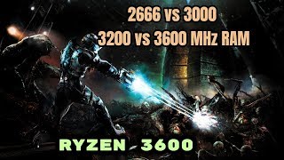 2666 vs 3000 vs 3200 vs 3600 MHz RAM Ryzen 3600 [upl. by Ydor]